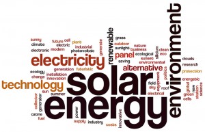 Solar energy word cloud